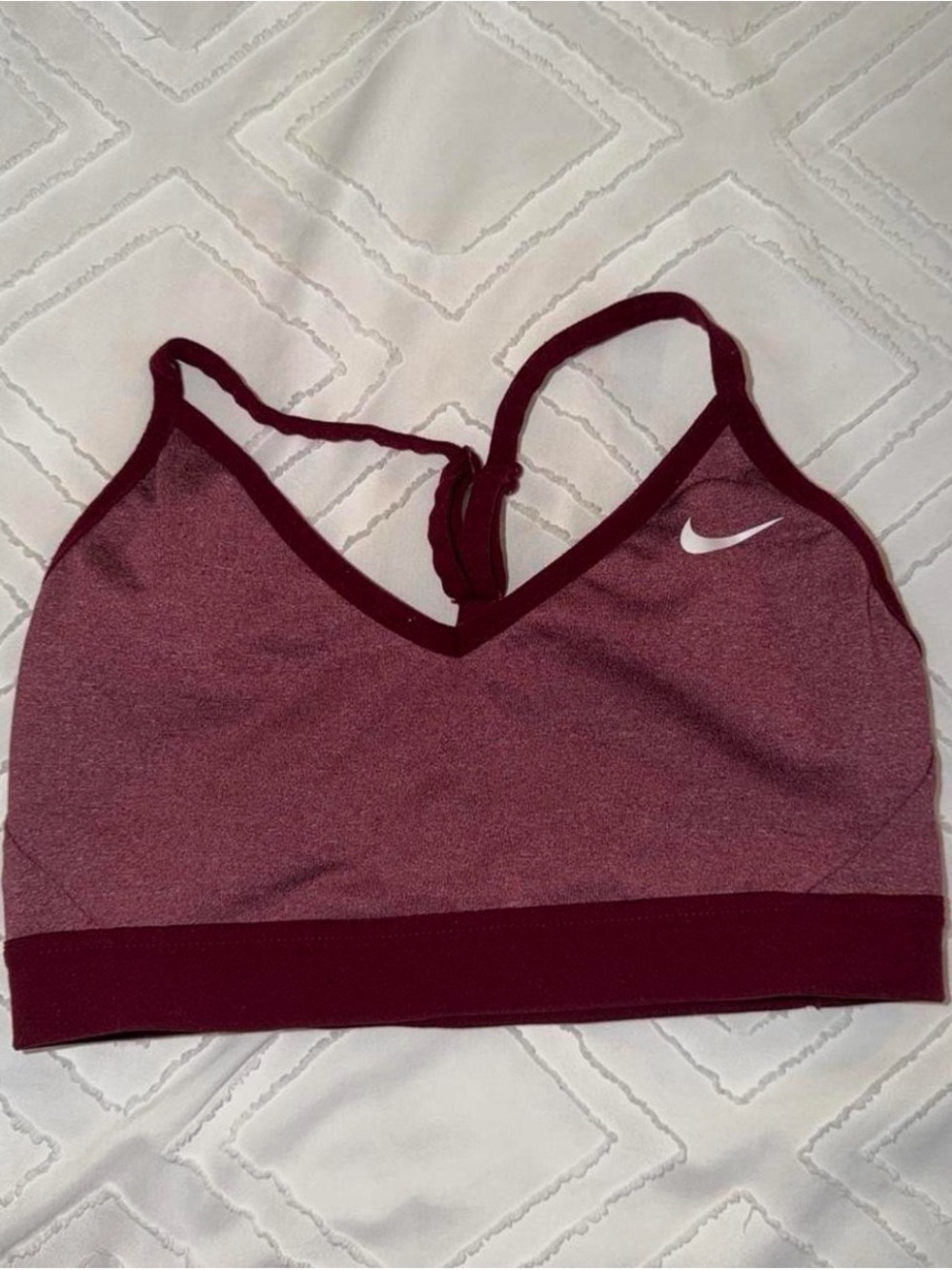Nike Maroon Strappy Sports Bralette